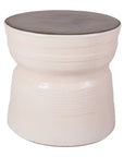 Ancaris Ring Handcrafted Ceramic Patio Accent Table - LOOMLAN - Seasonal Living - Outdoor Side Tables