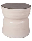 Ancaris Ring Handcrafted Ceramic Patio Accent Table - LOOMLAN - Seasonal Living - Outdoor Side Tables