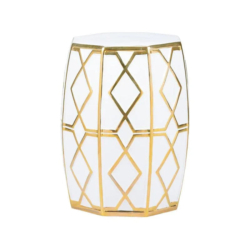 Andreu Ceramic Outdoor Garden Stool - LOOMLAN - Chelsea House - Poufs and Stools