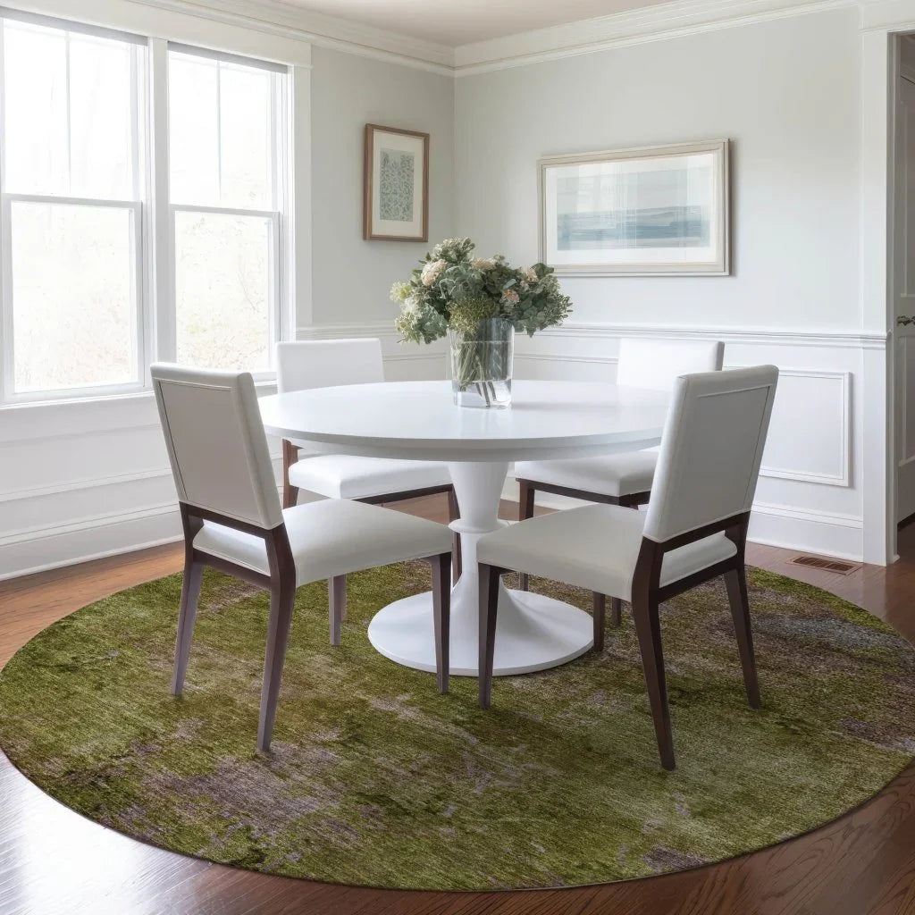 LOOMLAN Rugs Anjari Green Washable Indoor-Outdoor Rug