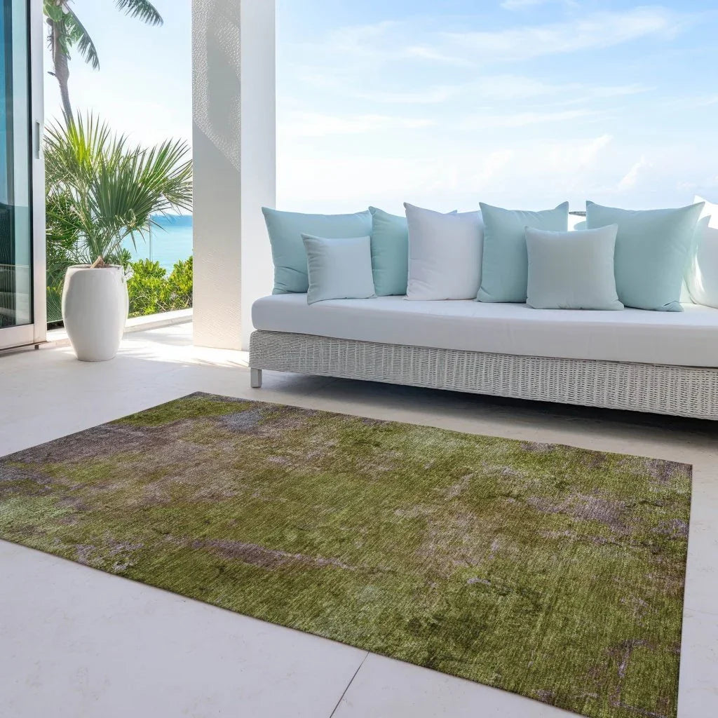 LOOMLAN Rugs Anjari Green Washable Indoor-Outdoor Rug