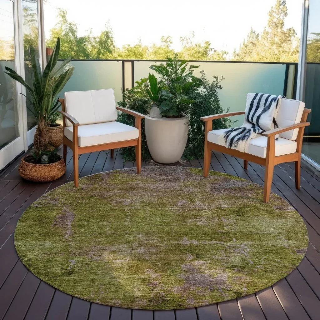 LOOMLAN Rugs Anjari Green Washable Indoor-Outdoor Rug