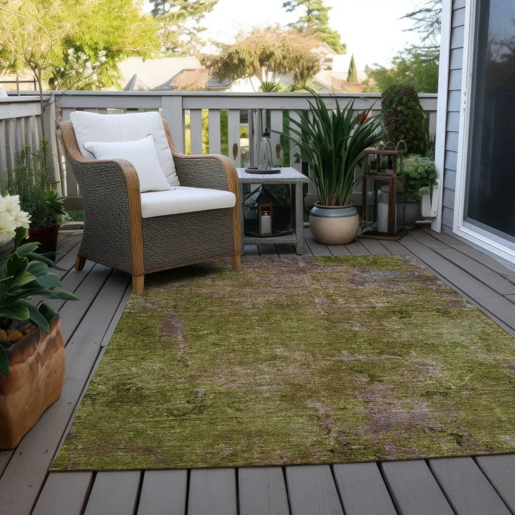 LOOMLAN Rugs Anjari Green Washable Indoor-Outdoor Rug