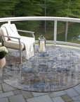 LOOMLAN Rugs Anna Blue Washable Indoor-Outdoor Rug