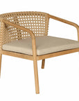 Antibes Wood Framed Patio Occasional Chair - LOOMLAN - Artesia - Outdoor Accent Chairs
