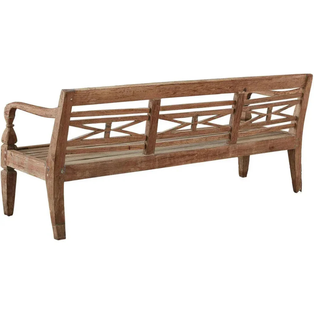 Antique Plantation Grown Teak Bench - LOOMLAN - Furniture Classics - Outdoor Benches