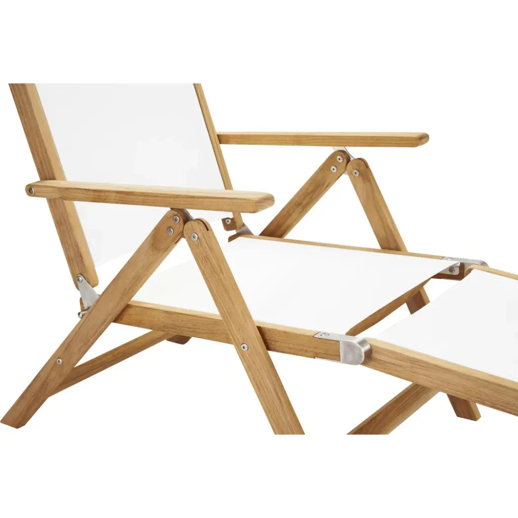 Aquitania Teak Outdoor Folding Deck Chair - LOOMLAN - HiTeak - Outdoor Cabanas & Loungers