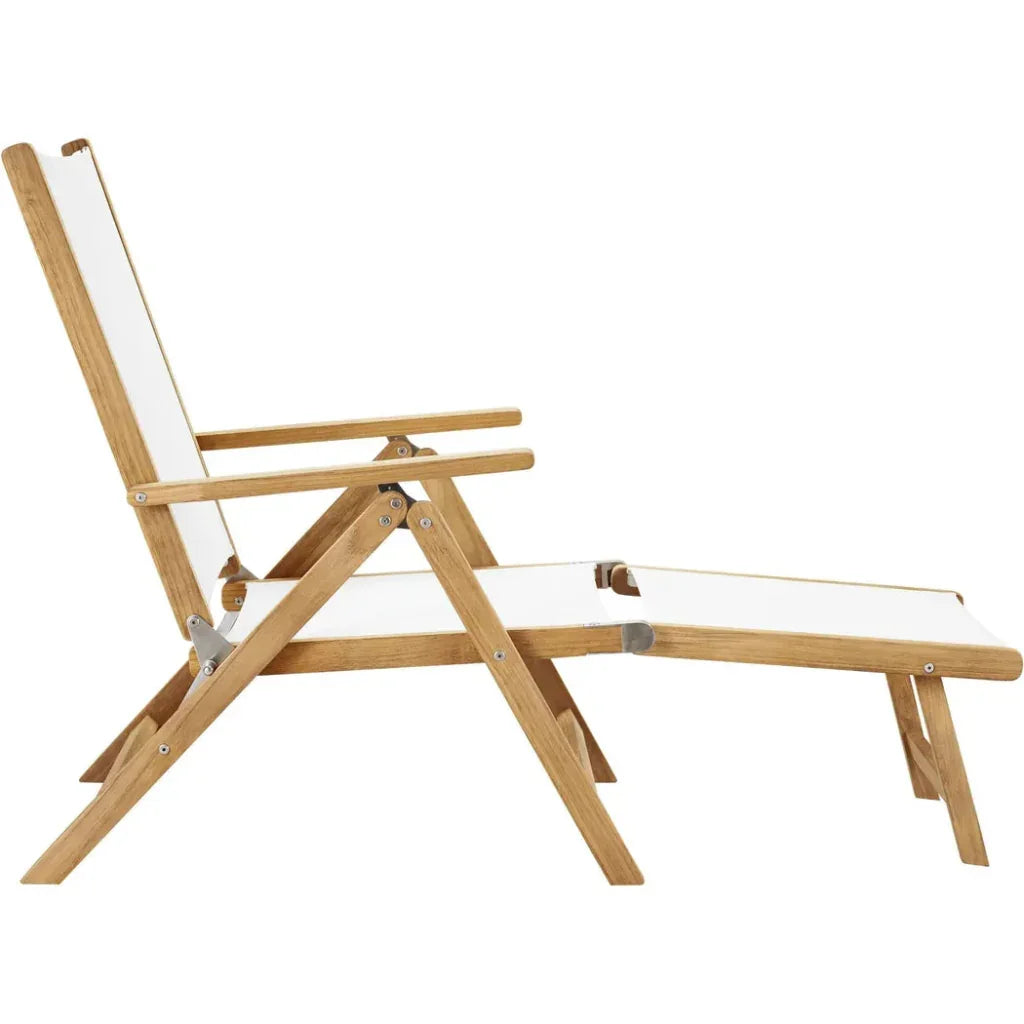 Aquitania Teak Outdoor Folding Deck Chair - LOOMLAN - HiTeak - Outdoor Cabanas & Loungers
