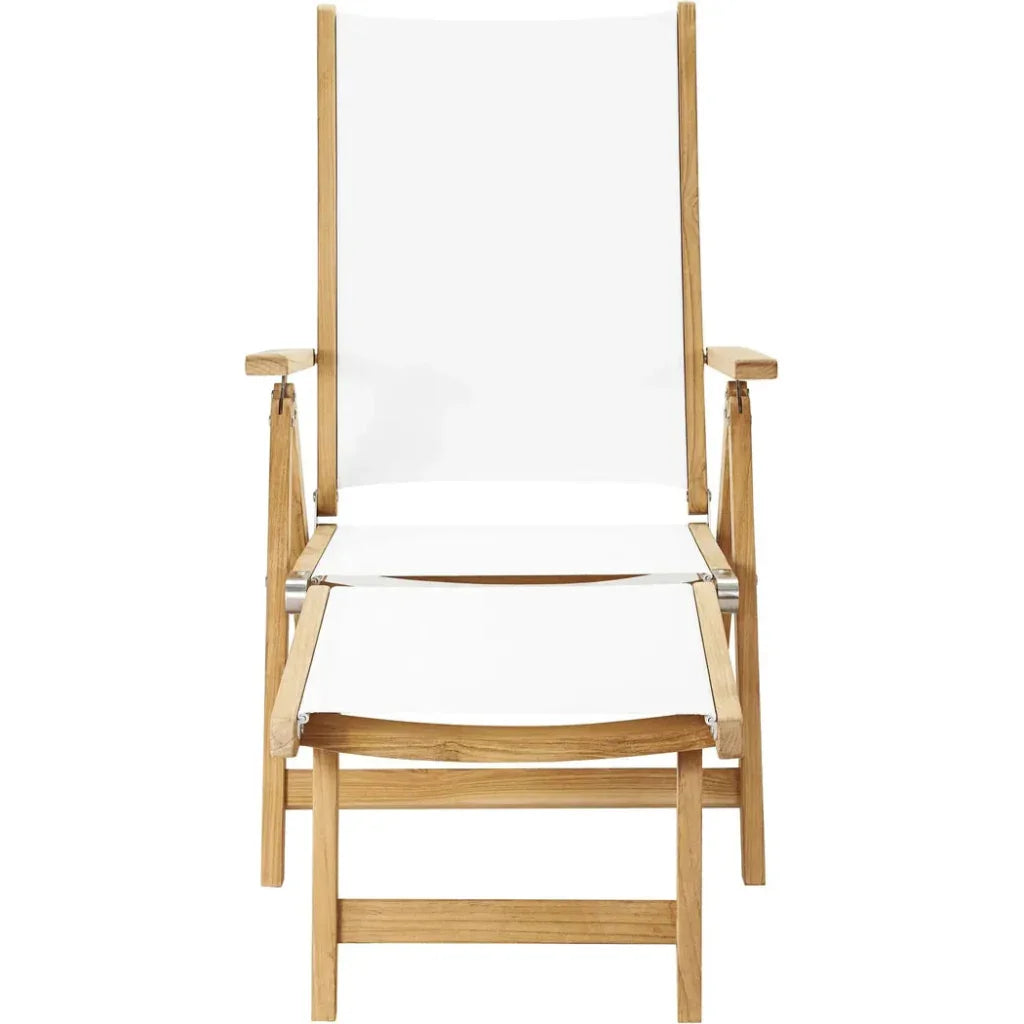 Aquitania Teak Outdoor Folding Deck Chair - LOOMLAN - HiTeak - Outdoor Cabanas & Loungers