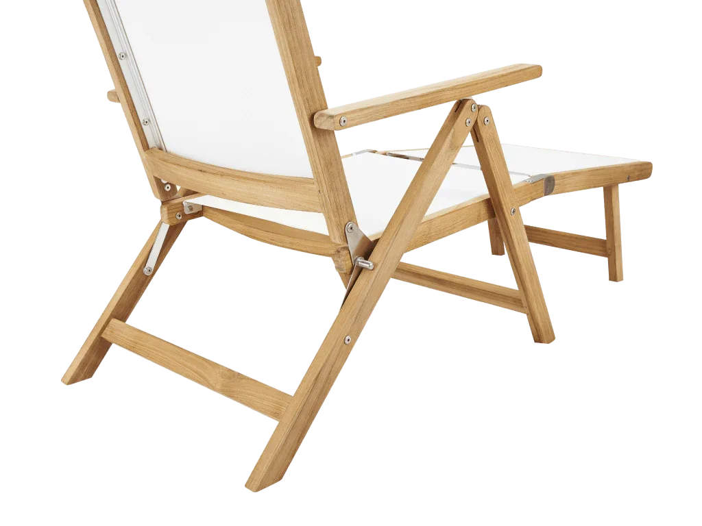 Aquitania Teak Patio Folding Lounge Deck Chair - LOOMLAN - HiTeak - Outdoor Lounge Chairs