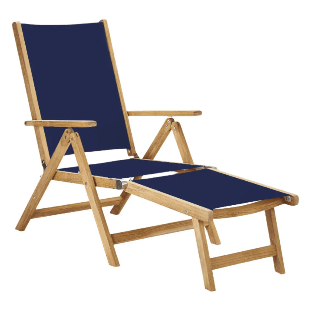 Aquitania Teak Patio Folding Lounge Deck Chair - LOOMLAN - HiTeak - Outdoor Lounge Chairs