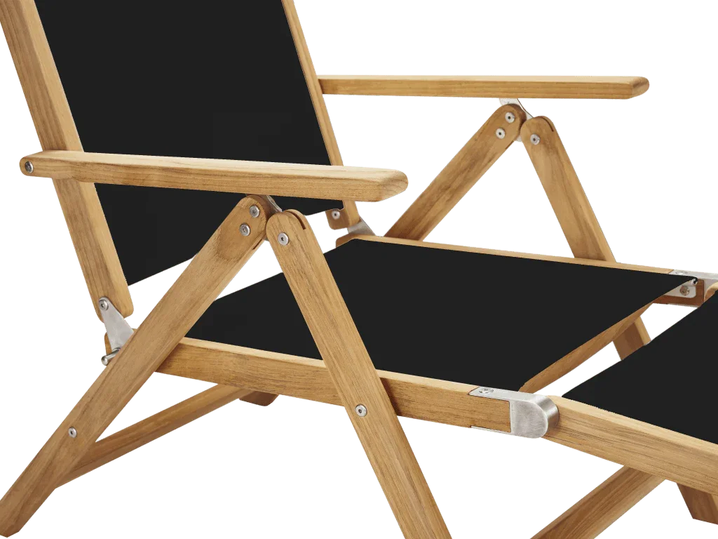Aquitania Teak Patio Folding Lounge Deck Chair - LOOMLAN - HiTeak - Outdoor Lounge Chairs