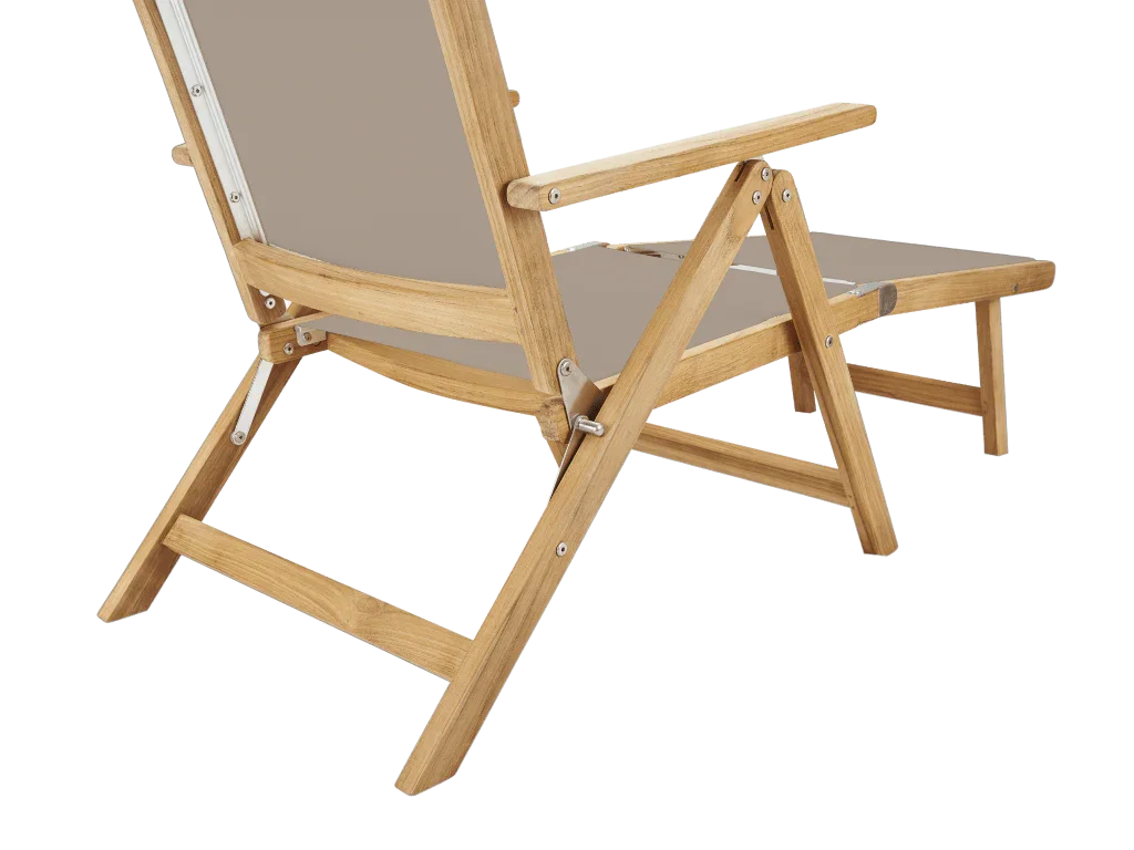 Aquitania Teak Patio Folding Lounge Deck Chair - LOOMLAN - HiTeak - Outdoor Lounge Chairs