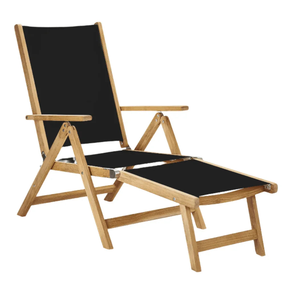 Aquitania Teak Patio Folding Lounge Deck Chair - LOOMLAN - HiTeak - Outdoor Lounge Chairs