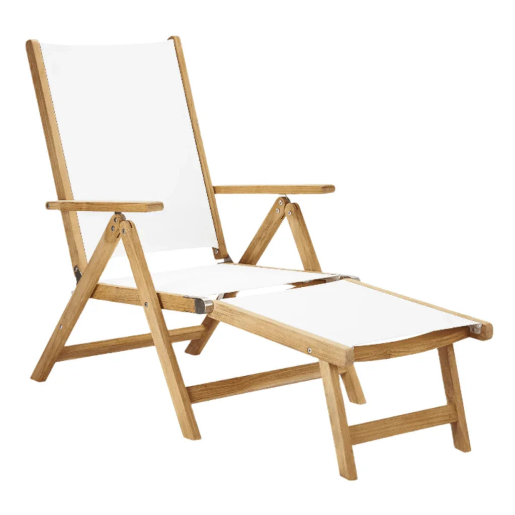 Aquitania Teak Patio Folding Lounge Deck Chair - LOOMLAN - HiTeak - Outdoor Lounge Chairs