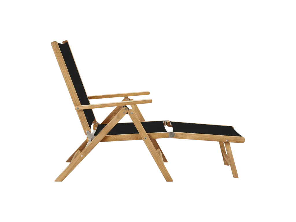 Aquitania Teak Patio Folding Lounge Deck Chair - LOOMLAN - HiTeak - Outdoor Lounge Chairs