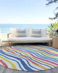 LOOMLAN Rugs Arayndra Ivory Washable Indoor-Outdoor Rug