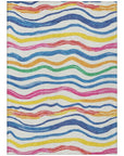 LOOMLAN Rugs Arayndra Ivory Washable Indoor-Outdoor Rug