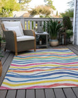 LOOMLAN Rugs Arayndra Ivory Washable Indoor-Outdoor Rug