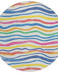 LOOMLAN Rugs Arayndra Ivory Washable Indoor-Outdoor Rug