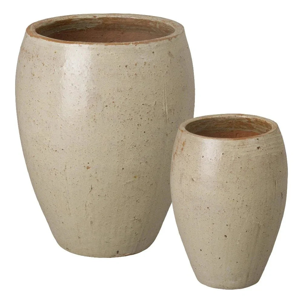 Emissary Arc Tropical Sand Ceramic Round Planter