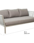 Saint Helena 3 Seat Sofa - Light Gray Outdoor