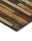 LOOMLAN Rugs Arganza Brown Washable Indoor-Outdoor Rug