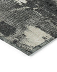LOOMLAN Rugs Aria Black Washable Indoor-Outdoor Rug