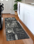LOOMLAN Rugs Aria Black Washable Indoor-Outdoor Rug