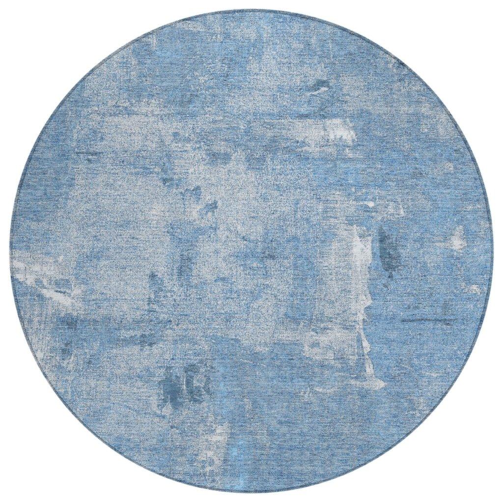 LOOMLAN Rugs Aria Blue Washable Indoor-Outdoor Rug