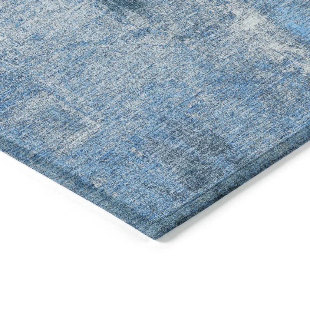 LOOMLAN Rugs Aria Blue Washable Indoor-Outdoor Rug
