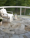 LOOMLAN Rugs Aria Gray Washable Indoor-Outdoor Rug