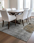 LOOMLAN Rugs Aria Gray Washable Indoor-Outdoor Rug