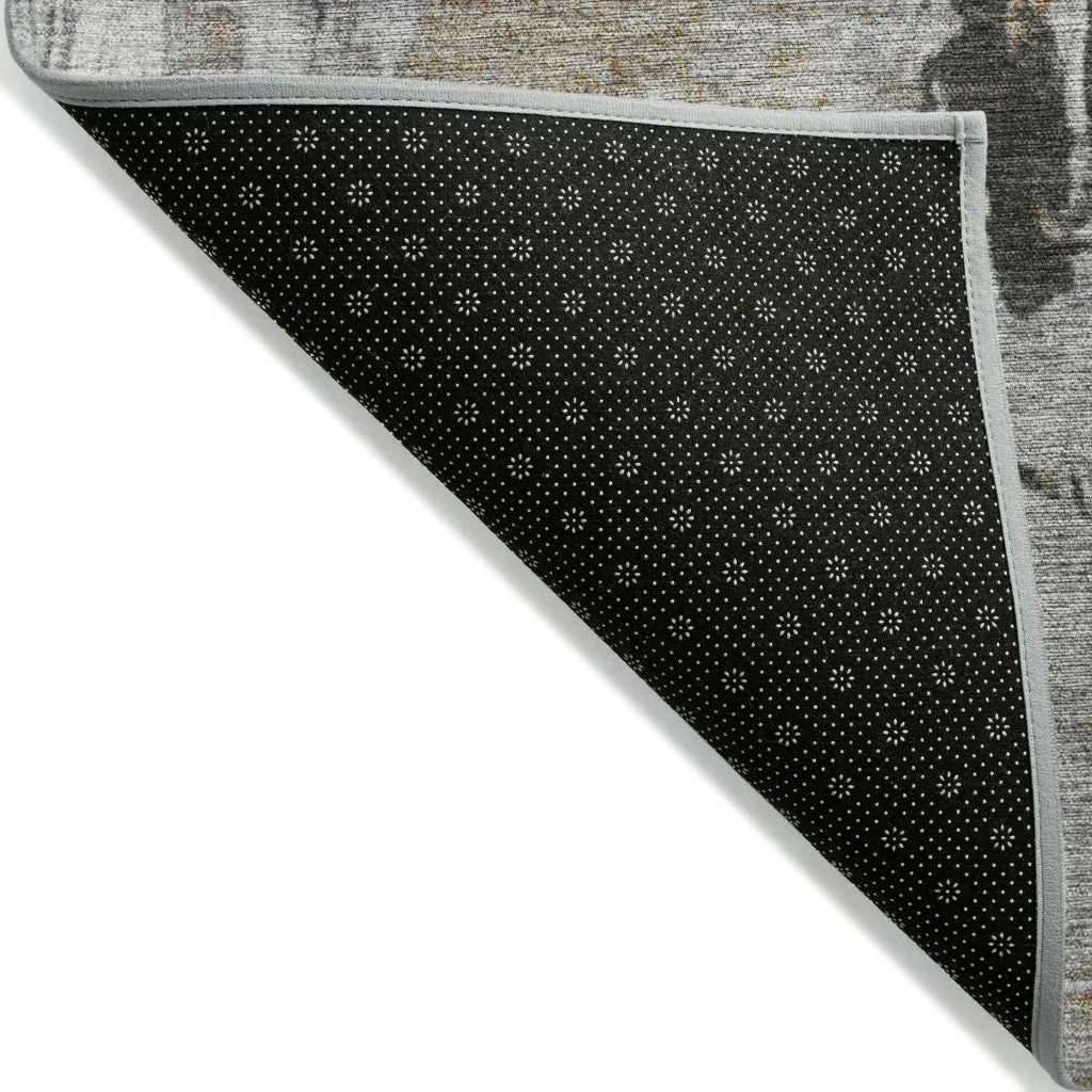 LOOMLAN Rugs Aria Gray Washable Indoor-Outdoor Rug