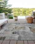 LOOMLAN Rugs Aria Gray Washable Indoor-Outdoor Rug