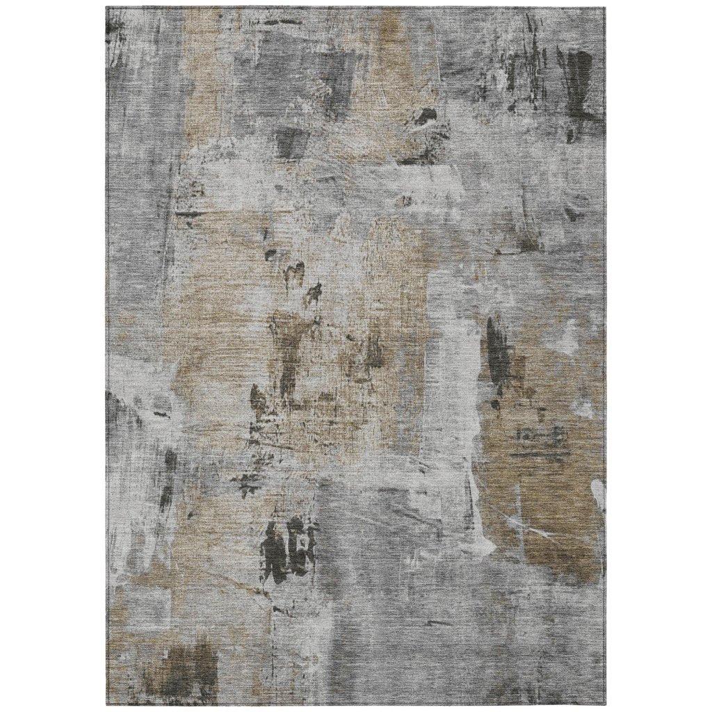 LOOMLAN Rugs Aria Gray Washable Indoor-Outdoor Rug