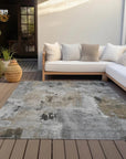 LOOMLAN Rugs Aria Gray Washable Indoor-Outdoor Rug
