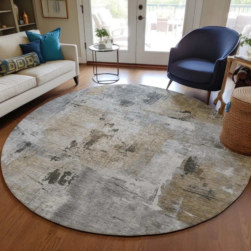 LOOMLAN Rugs Aria Gray Washable Indoor-Outdoor Rug