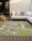 LOOMLAN Rugs Aria Lime Washable Indoor-Outdoor Rug