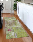LOOMLAN Rugs Aria Lime Washable Indoor-Outdoor Rug