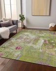 LOOMLAN Rugs Aria Lime Washable Indoor-Outdoor Rug