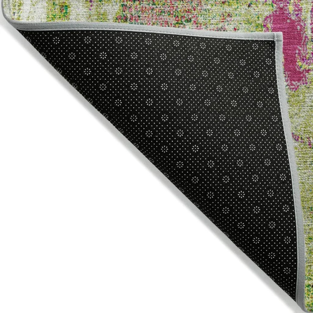 LOOMLAN Rugs Aria Lime Washable Indoor-Outdoor Rug