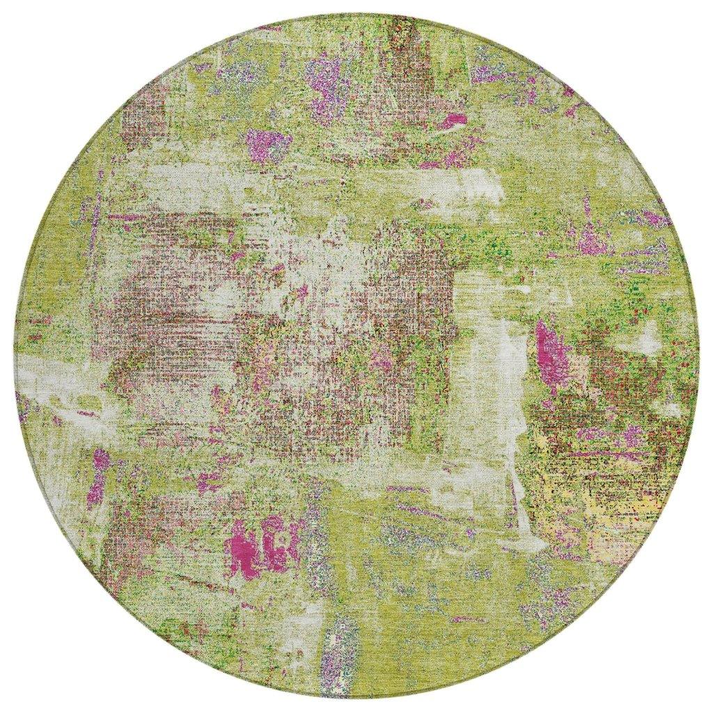 LOOMLAN Rugs Aria Lime Washable Indoor-Outdoor Rug