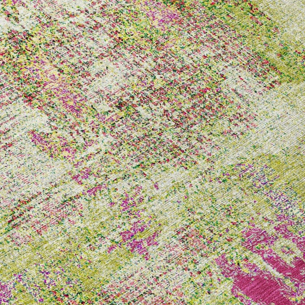 LOOMLAN Rugs Aria Lime Washable Indoor-Outdoor Rug