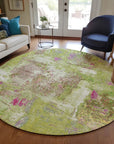 LOOMLAN Rugs Aria Lime Washable Indoor-Outdoor Rug