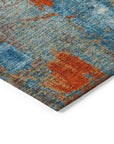 LOOMLAN Rugs Aria Navy Washable Indoor-Outdoor Rug