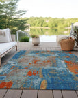 LOOMLAN Rugs Aria Navy Washable Indoor-Outdoor Rug