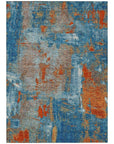 LOOMLAN Rugs Aria Navy Washable Indoor-Outdoor Rug