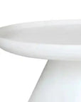 Aria Resin White Round Coffee Table - LOOMLAN - Artesia - Outdoor Coffee Tables