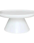 Aria Resin White Round Coffee Table - LOOMLAN - Artesia - Outdoor Coffee Tables